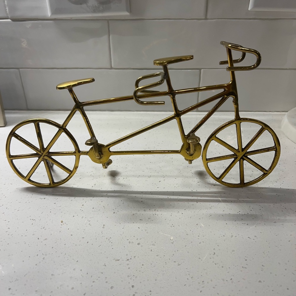 Metallic gold/ brass bicycle tabletop object
